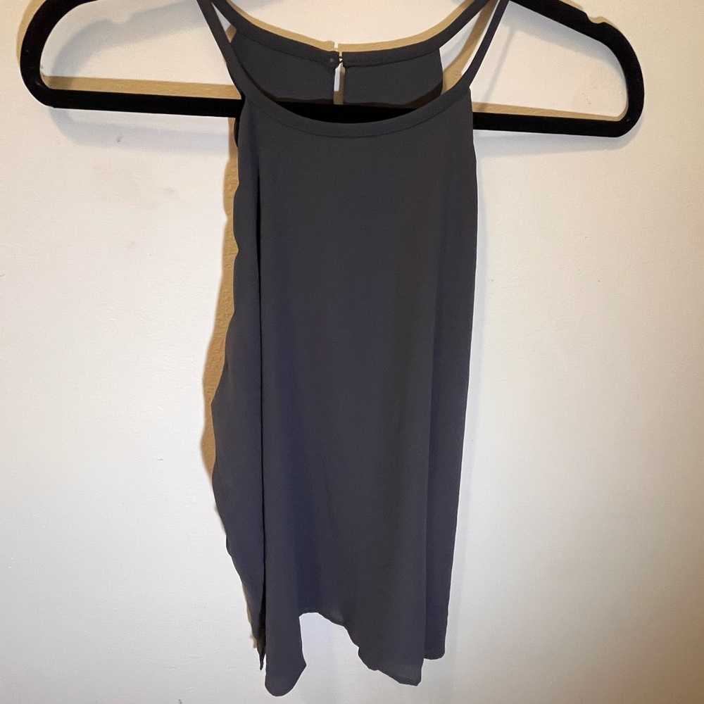 LOFT Gray Sleeveless Blouse